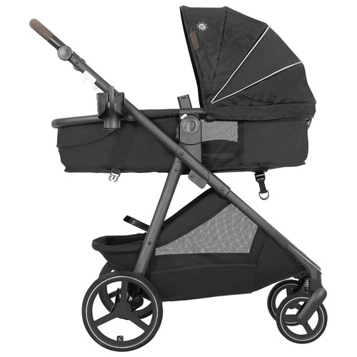 Système de voyage Shyft Intuiti d'Evenflo avec siège d'auto pour bébé Revolve180 LiteMax NXT SensorySoothe - Noir