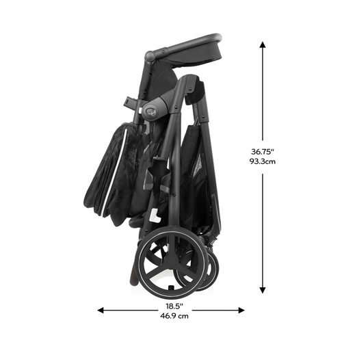 Système de voyage Shyft Intuiti d'Evenflo avec siège d'auto pour bébé Revolve180 LiteMax NXT SensorySoothe - Noir