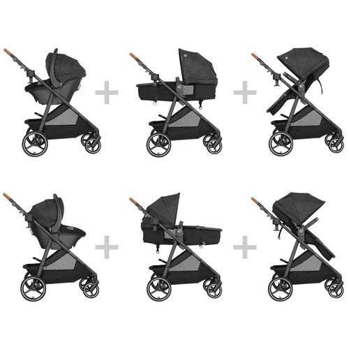 Evenflo Shyft Intuiti Travel System with Revolve180 LiteMax NXT Infant Car Seat - Black
