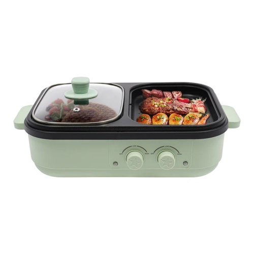 Multi-Purpose Electric Hot Pot with Grill, 1300W, 110V