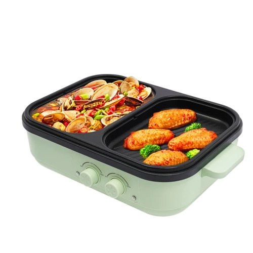 Multi-Purpose Electric Hot Pot with Grill, 1300W, 110V