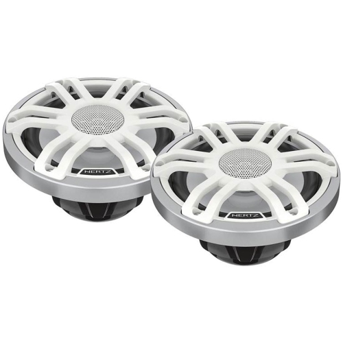 Haut-parleurs nautiques à 2 voies de 6,5&nbsp;po HMX 6,5 S-LD-SW de Hertz avec éclairage RVB LED - Blanc