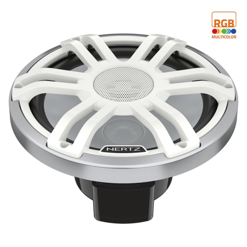 Hertz HMX 8 S-LD-SW 8" 2-Way Marine Speakers with RGB LED Lighting - White