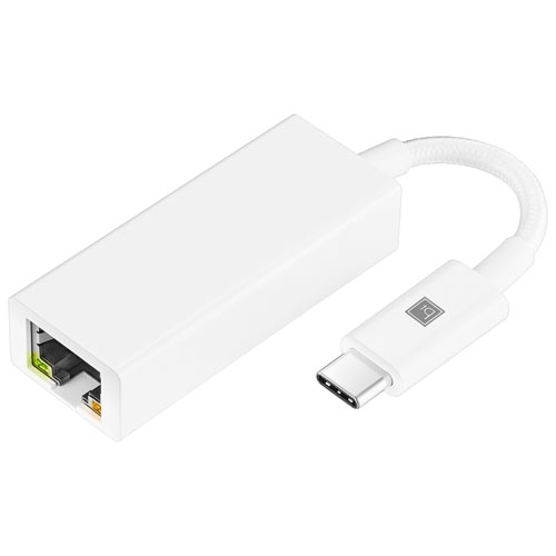Adaptateur USB-C à Ethernet de Platinum boîte ouverte