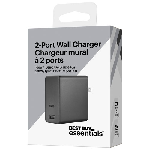 Best Buy Essentials 100W USB-C/USB-A Wall Charger Kit - Only at Best Buy