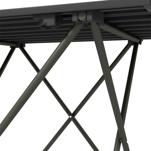 Table de camping pliante Outsunny de 22 po, table de pique-nique portative extérieure avec sac de transport, table pliable pour le camping,