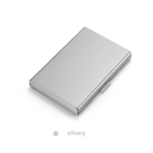 10 fentes pour cartes Boîte de rangement pour permis de conduire Porte-carte de rangement en acier inoxydable Brosse antivol Banque Carte de crédit
