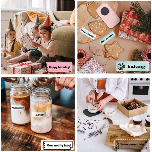 Phomemo D30 Portable Bluetooth Mini Label Printer - with 1 roll of paper inside