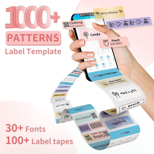 Phomemo D30 Portable Bluetooth Mini Label Printer - with 1 roll of paper inside