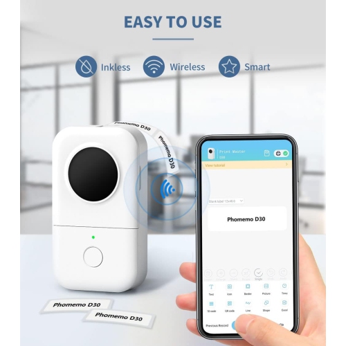 Mini-étiqueteuse portative Bluetooth D30 de Phomemo