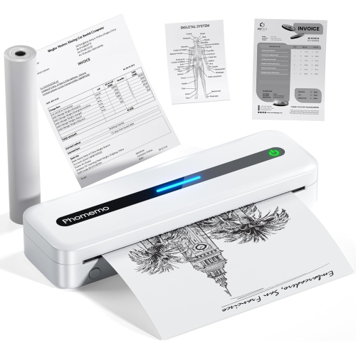 Imprimante thermique tout-en-un Phomemo M832 pour format A4 et format plus mince - avec un rouleau de papier à l'intérieur