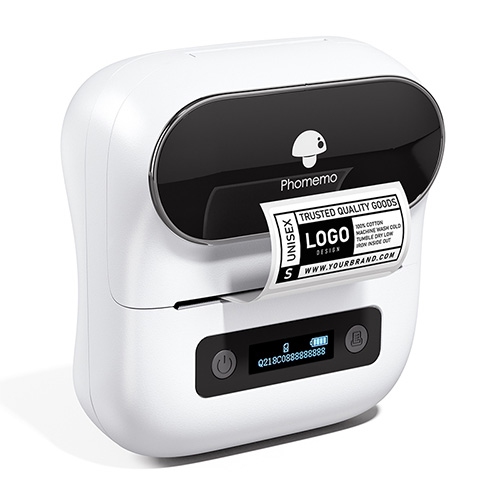 Image 1 de 8.. Étiqueteuse professionnelle thermique portative Bluetooth M220 de Phomemo pour magasin et atelier - avec 1 rouleau de papier à l'intérieur