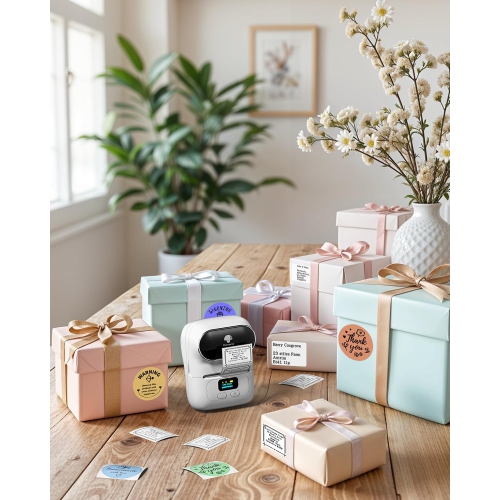 Phomemo M220 Bluetooth Portable Thermal Business Label Maker for store and shop - with 1 roll of paper inside