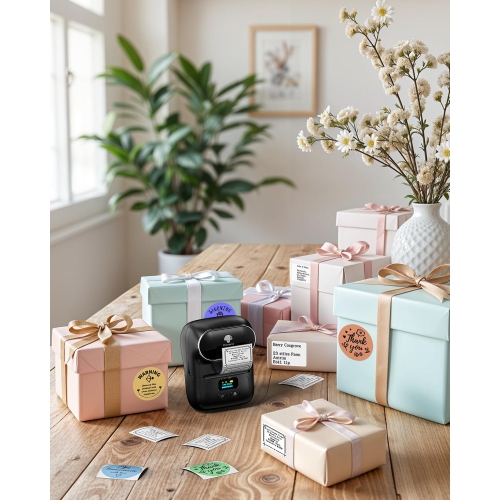 Phomemo M220 Bluetooth Portable Thermal Business Label Maker for store and shop- with 1 roll of paper inside