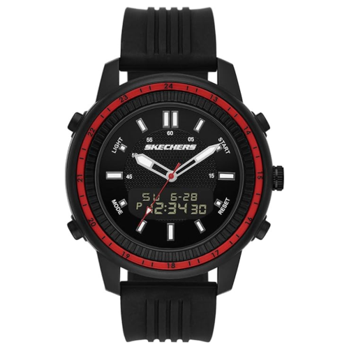 Skechers Men's Wilkie Quartz Silicone Analog-Digital Sports Watch