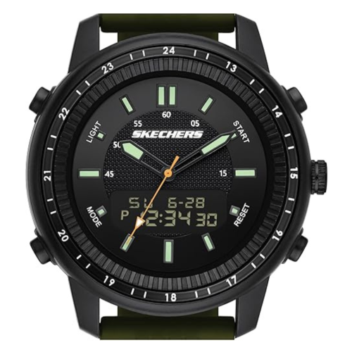 Skechers Men's Wilkie Quartz Silicone Analog-Digital Sports Watch