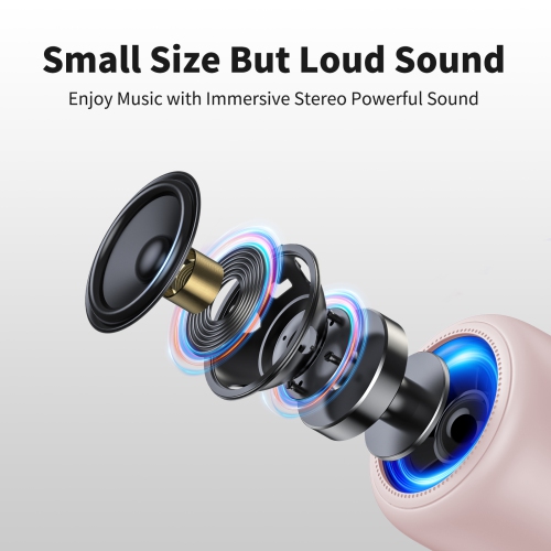 Bobtot Portable Bluetooth Speakers with Strap, Wireless IPX5 Waterproof Mini Speaker with Loud Stereo Sound, 20 Hours Playtime, Rechargeable Battery,