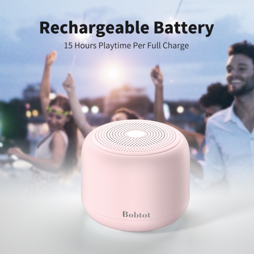 Bobtot Portable Bluetooth Speakers with Strap, Wireless IPX5 Waterproof Mini Speaker with Loud Stereo Sound, 20 Hours Playtime, Rechargeable Battery,
