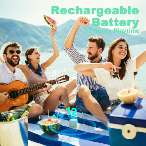 Bobtot Portable Bluetooth Speakers with Strap, Wireless IPX5 Waterproof Mini Speaker with Loud Stereo Sound, 20 Hours Playtime, Rechargeable Battery,