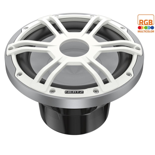 Haut-parleur d'extrêmes graves LED RVB de 10&nbsp;po 500&nbsp;W 2 ohms pour sports nautiques HMS 10 S2-LD-SW de Hertz