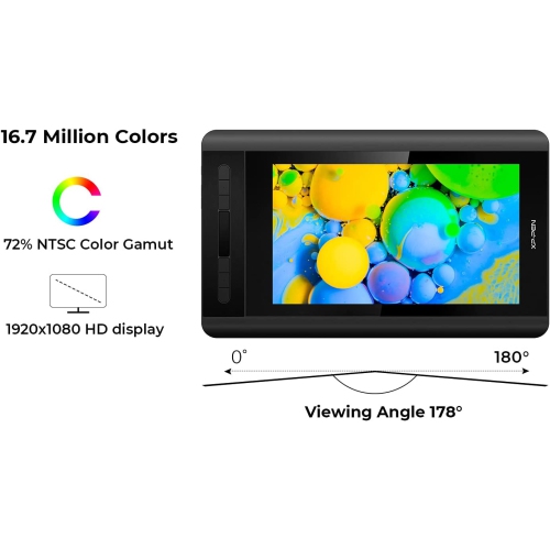 Moniteur graphique avec stylet FHD de 11,6&nbsp;po XP-PEN Artist12 avec stylet passif sans batterie PN06