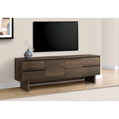 Monarch Specialties I 2718 – Meuble pour téléviseur, 72&nbsp;po, console, centre de divertissement multimédia, tiroirs de rangement, Armoire de