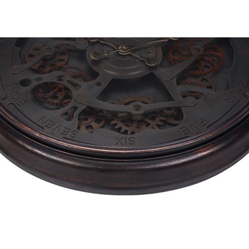 Monarch Specialties I 9029 - Clocks, 30" Round, Gear Mechanism, Large Oversized, Wall Clock, Black, Transitional