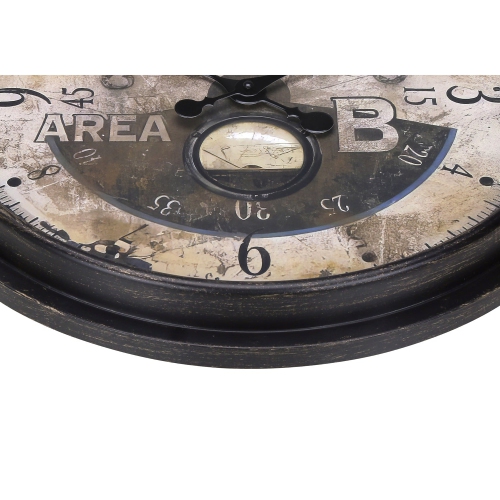 Monarch Specialties I 9055 - Clocks, 20" Round, Wall Clock, Antique Brown, Transitional