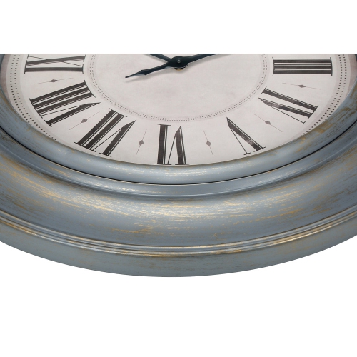 Monarch Specialties I 9028 - Clocks, 30" Round, Large Oversized, Wall Clock, Antique Blue, Transitional