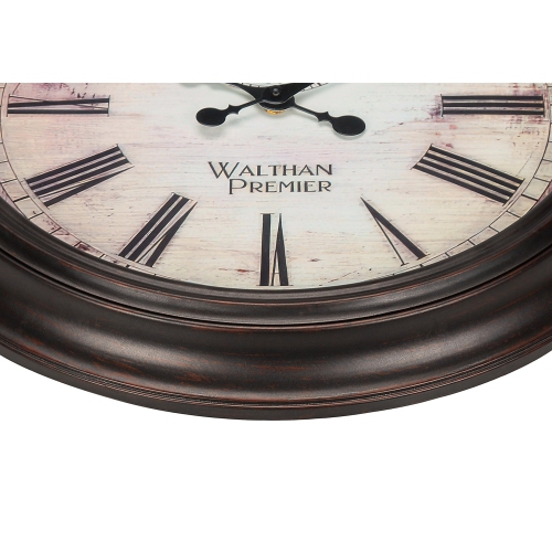 Monarch Specialties I 9040 - Clocks, 20" Round, Wall Clock, Brown, Transitional