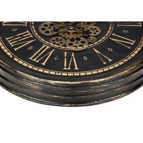 Monarch Specialties I 9073 - Clocks, 24" Round, Gear Mechanism, Wall Clock, Brown, Transitional