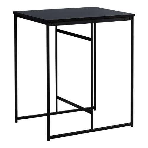 Monarch Specialties I 1240 - Dining Table, 32" Rectangular, Counter Height, Small, Laminate Top, Kitchen, Black Laminate, Black Metal, Contemporary,