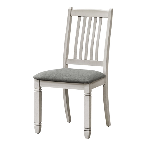 Monarch Specialties I 1256 - Dining Chair, 38" Height, Set Of 2, Side, Upholstered, Kitchen, Dining Room, Antique Grey, Grey Fabric, Transitional