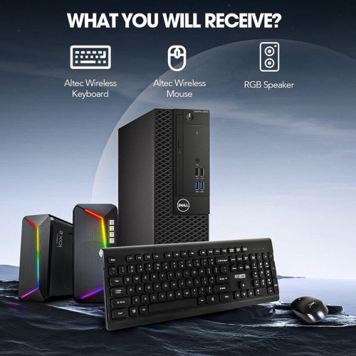 Dell Optiplex 3050 SFF Desktop | Core i5 - 7500 - 512GB SSD Hard Drive - 16GB RAM | 4 cores @ 3.8 GHz Win 10 Pro Black by DELL - Refurbished condition - Image 2