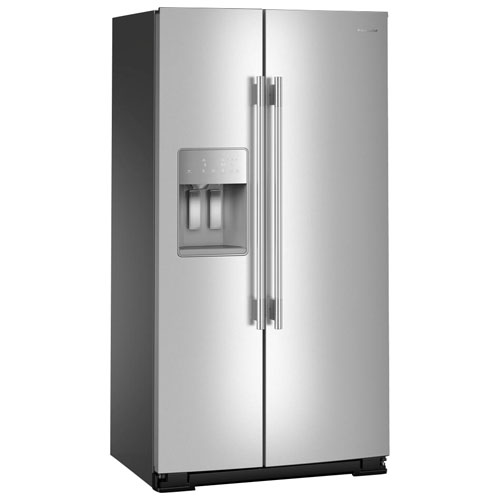 Réfrigérateur congélateur juxtaposé 36 po 20,6 pi³ avec distributeur d'eau et de glace de KitchenAid - Inox résistant aux traces de doigts