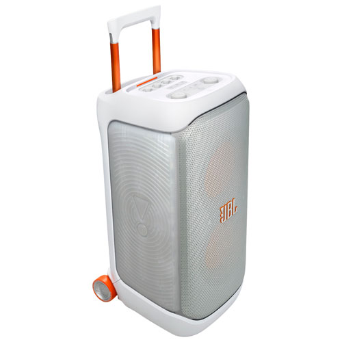 Haut-parleur de fête portatif PartyBox Stage 320 de JBL - Blanc