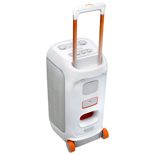 Haut-parleur de fête portatif PartyBox Stage 320 de JBL - Blanc