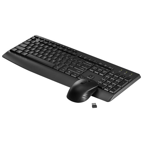 Best Buy Essentials Wireless 2.4G Ergonomic Keyboard & Mouse Combo - English