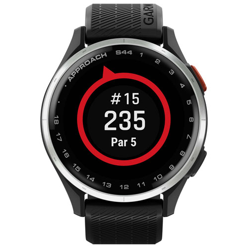 Montre de golf intelligente AMOLED 45 mm Approach S44 de Garmin - Noir