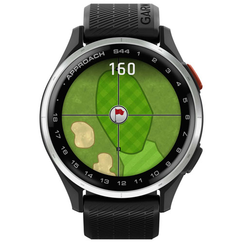 Montre de golf intelligente AMOLED 45 mm Approach S44 de Garmin - Noir