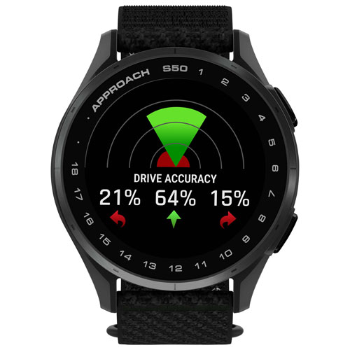 Montre de golf intelligente GPS AMOLED de 45 mm Approach S50 de Garmin - Noir