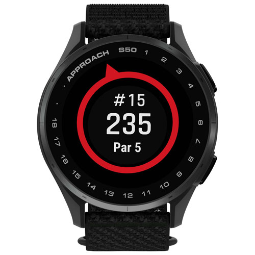 Montre de golf intelligente GPS AMOLED de 45 mm Approach S50 de Garmin - Noir