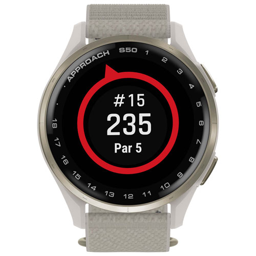 Montre de golf intelligente GPS AMOLED de 45 mm Approach S50 de Garmin - Ivoire