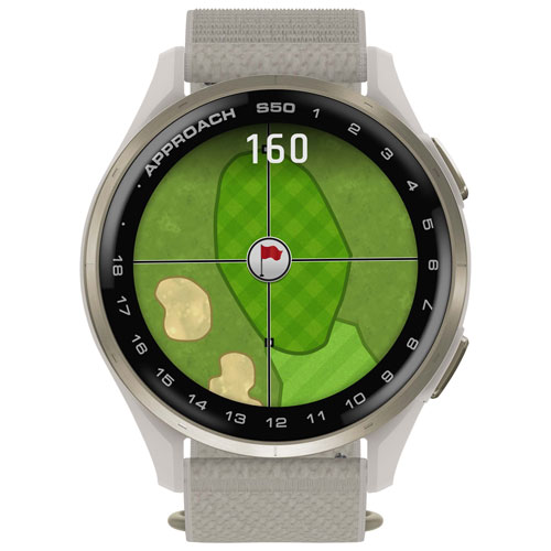 Garmin Approach S50 45mm AMOLED GPS Golf Smartwatch - Ivory