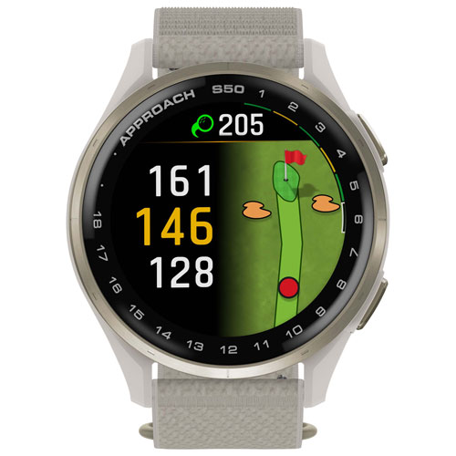 Garmin Approach S50 45mm AMOLED GPS Golf Smartwatch - Ivory