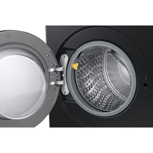 Duo laveuse-sécheuse électrique de 6,1 pi³ avec évacuation de Samsung - Noir brossé