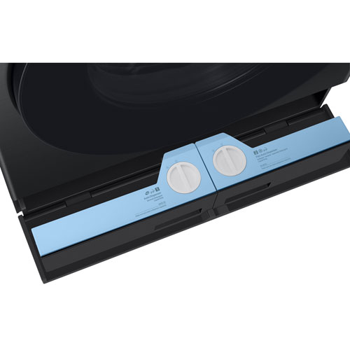 Duo laveuse-sécheuse électrique de 6,1 pi³ avec évacuation de Samsung - Noir brossé