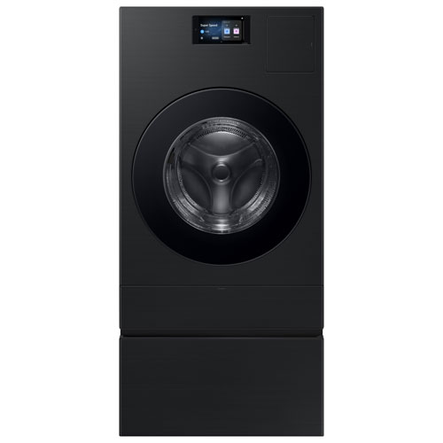 Duo laveuse-sécheuse électrique de 6,1 pi³ avec évacuation de Samsung - Noir brossé