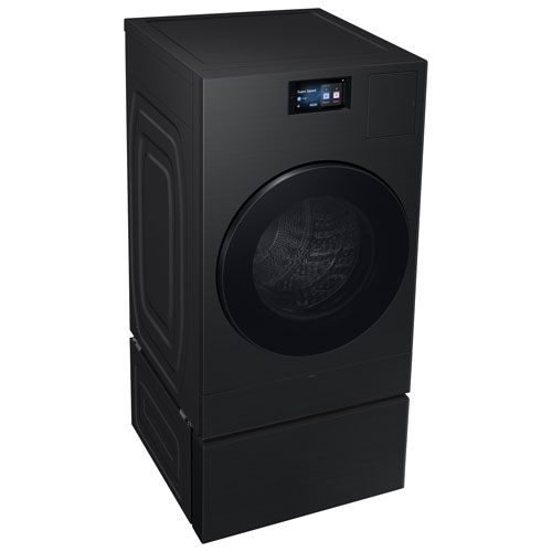 Duo laveuse-sécheuse électrique de 6,1 pi³ avec évacuation de Samsung - Noir brossé