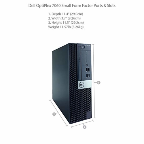 Refurbished Dell Optiplex 7060 SFF Desktop | Core i7 - 8700 - 256GB SSD Hard Drive - 32GB RAM | 6 cores @ 4.6 GHz Win 11 Pro Black